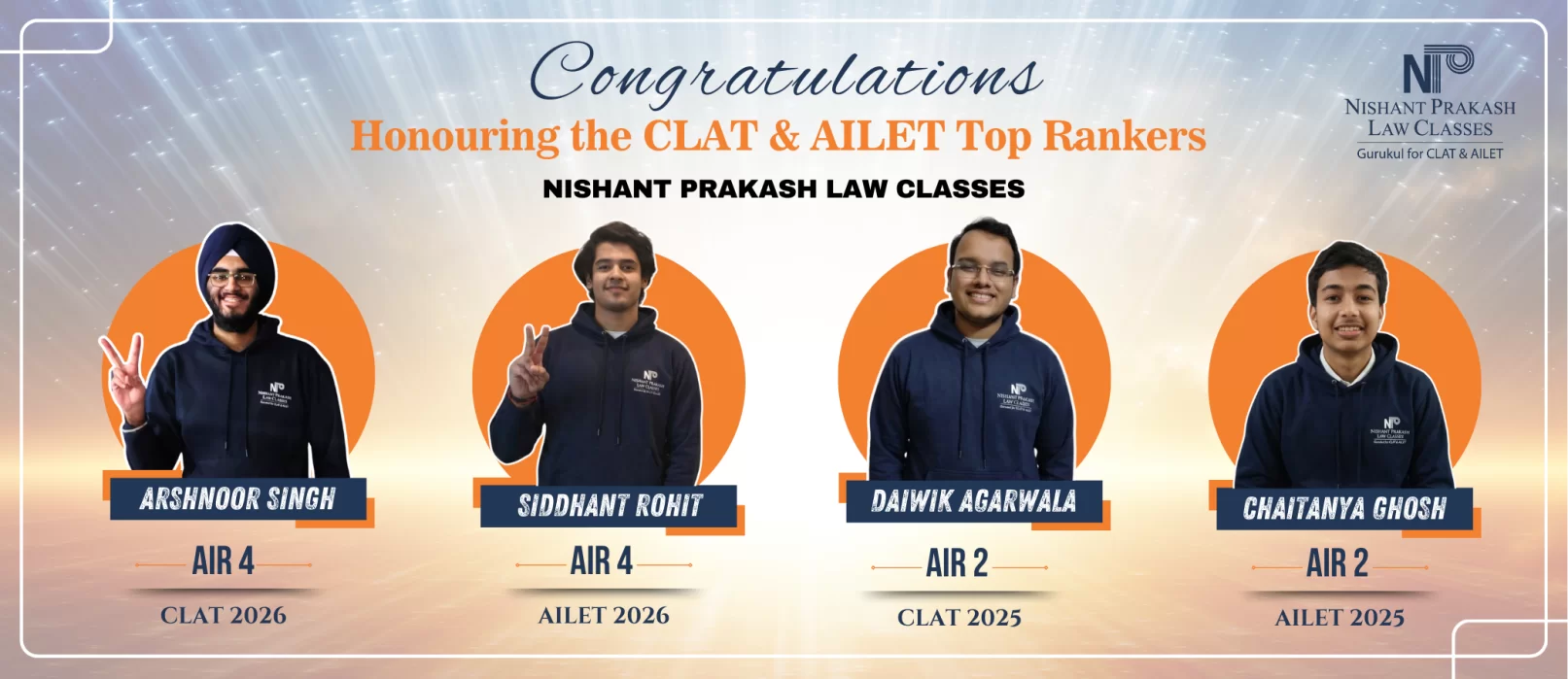 NPLC CLAT & AILET 2026 Top Rankers